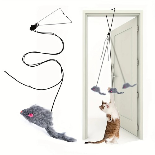 Door hanging cat toy - cat,