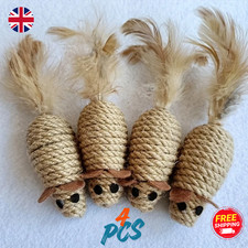 4-Pack Sisal Cat Mice Toys –