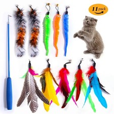 11Pcs Kitten Toy Cat Feather