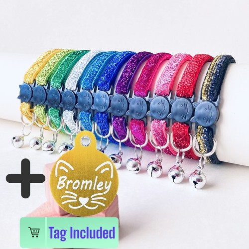 Collars for cats - cats, glitter